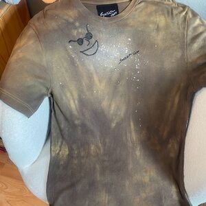 Men’s Gray tie dyed Graphic T by Susanxxoo - L